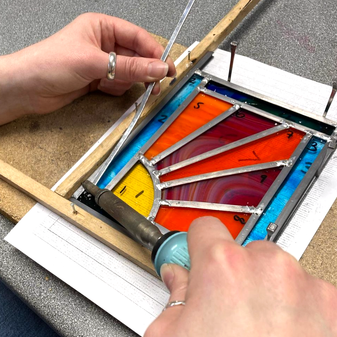 One Day Course: Stained Glass Panel for Beginners with Catherine Dunstan - Thursday 31st July 10AM - 4PM